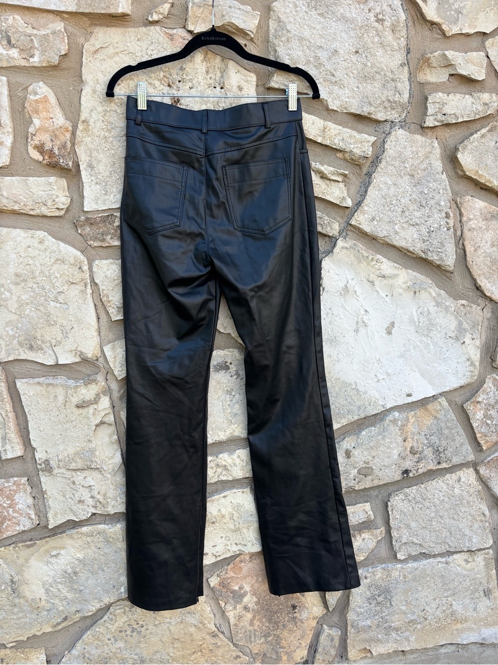 Zara Faux Leather High Waisted Flare Pants size small - Picture 4 of 5